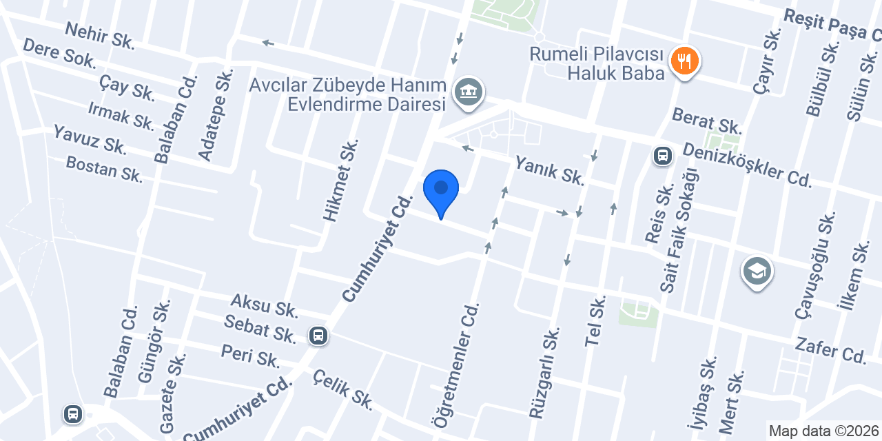 Evolin Duşakabin konumu