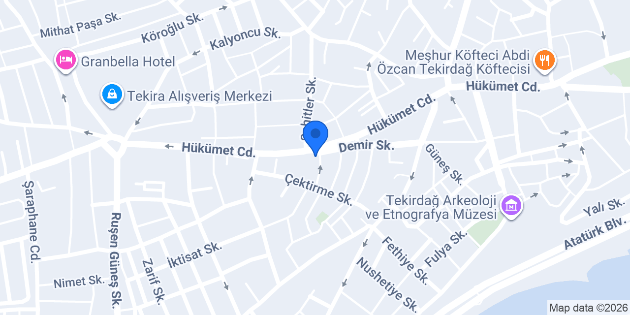 Albaraka Türk Tekirdağ Şubesi konumu