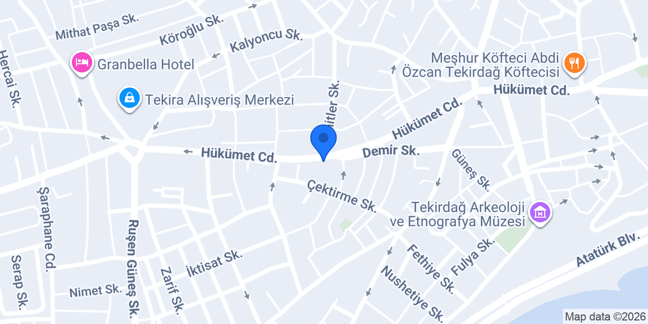 Türk Telekom Müdürlüğü konumu