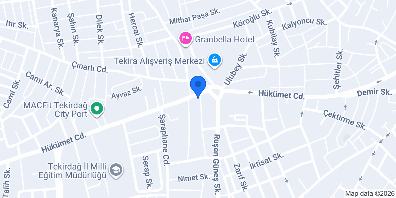 Tekirdağ 4. Noterliği konumu
