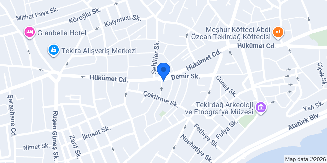 FuzulEv Tekirdağ Şube konumu