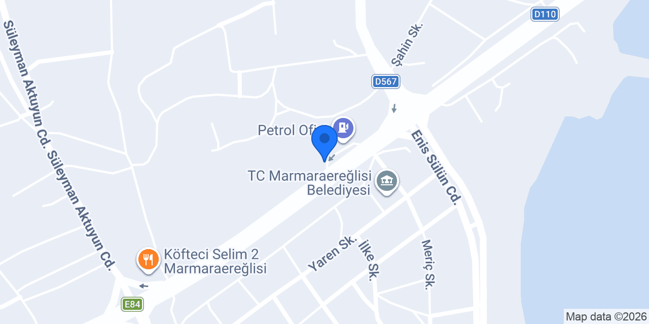 Seyidoğlu Baklavaları Marmara Ereğlisi konumu