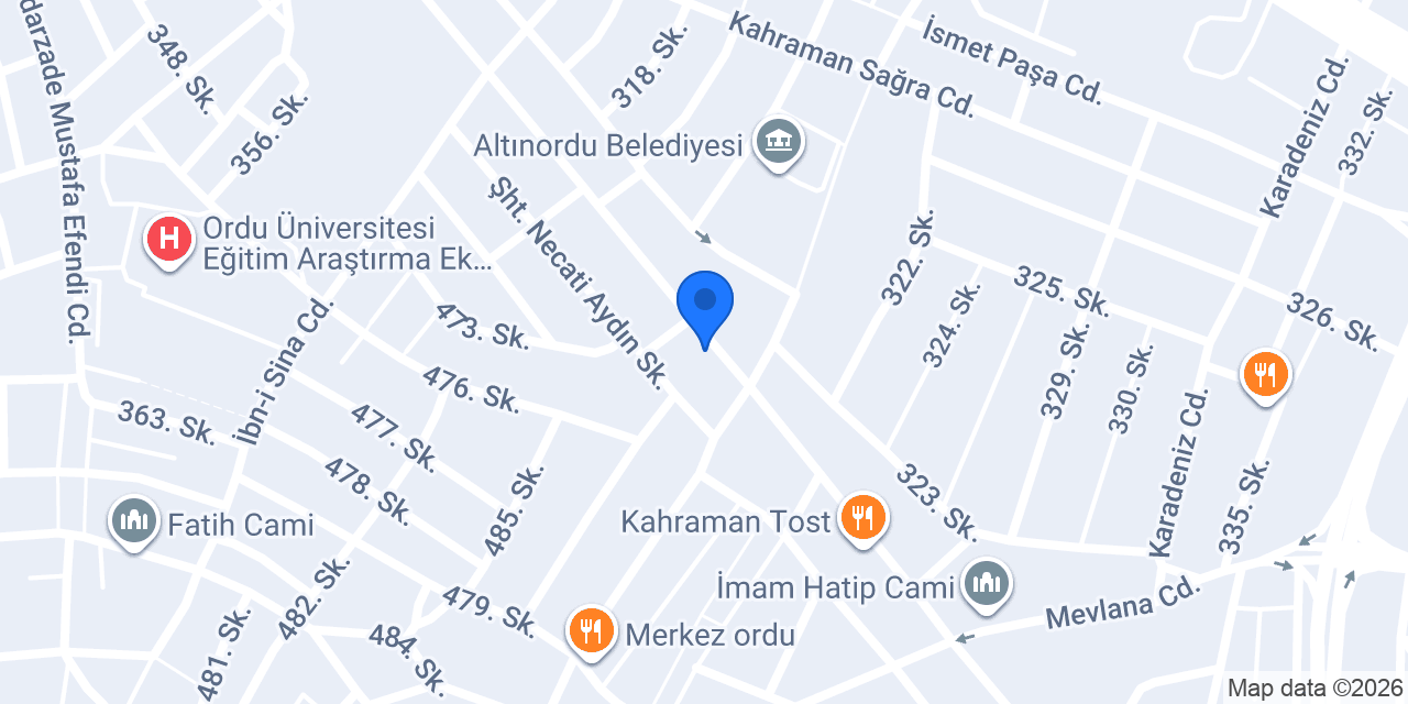 Şafak Pastanesi konumu