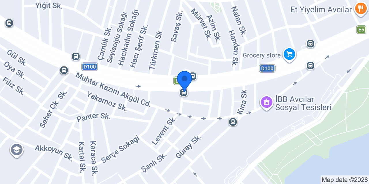 Avcılar Garden Hotel konumu