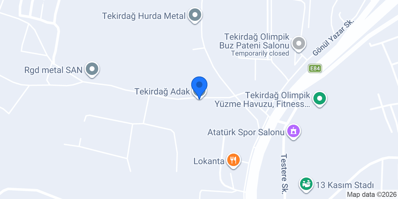 Tekirdağ Adak konumu