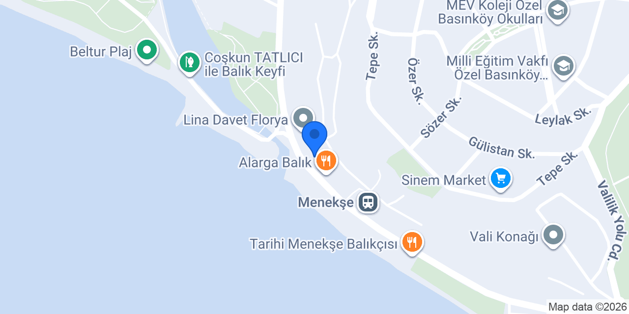 Kolcuoğlu Restaurant Florya konumu