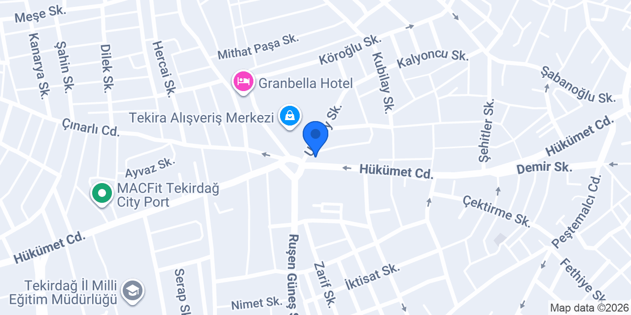 Yükselen Sürücü Kursu konumu