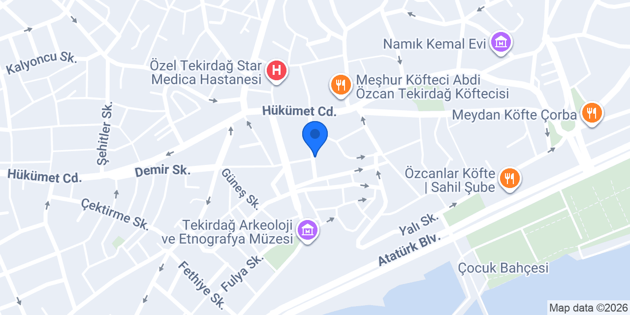 Tekirdağ Odio tattoo studio konumu