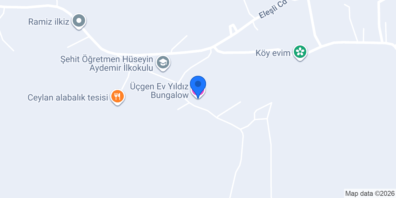 Üçgen Ev Yıldız Bungalow konumu