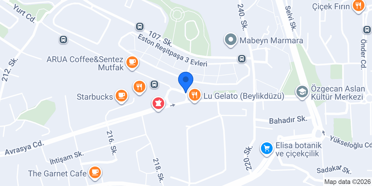 Diyetisyen Sena Özbek konumu