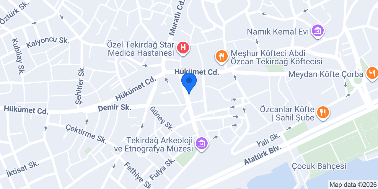 Tekirdağ Sınav Özel Öğretim Kursu konumu
