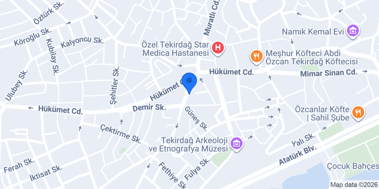 Simpaş Sigorta Tekirdağ Merkez Şube konumu