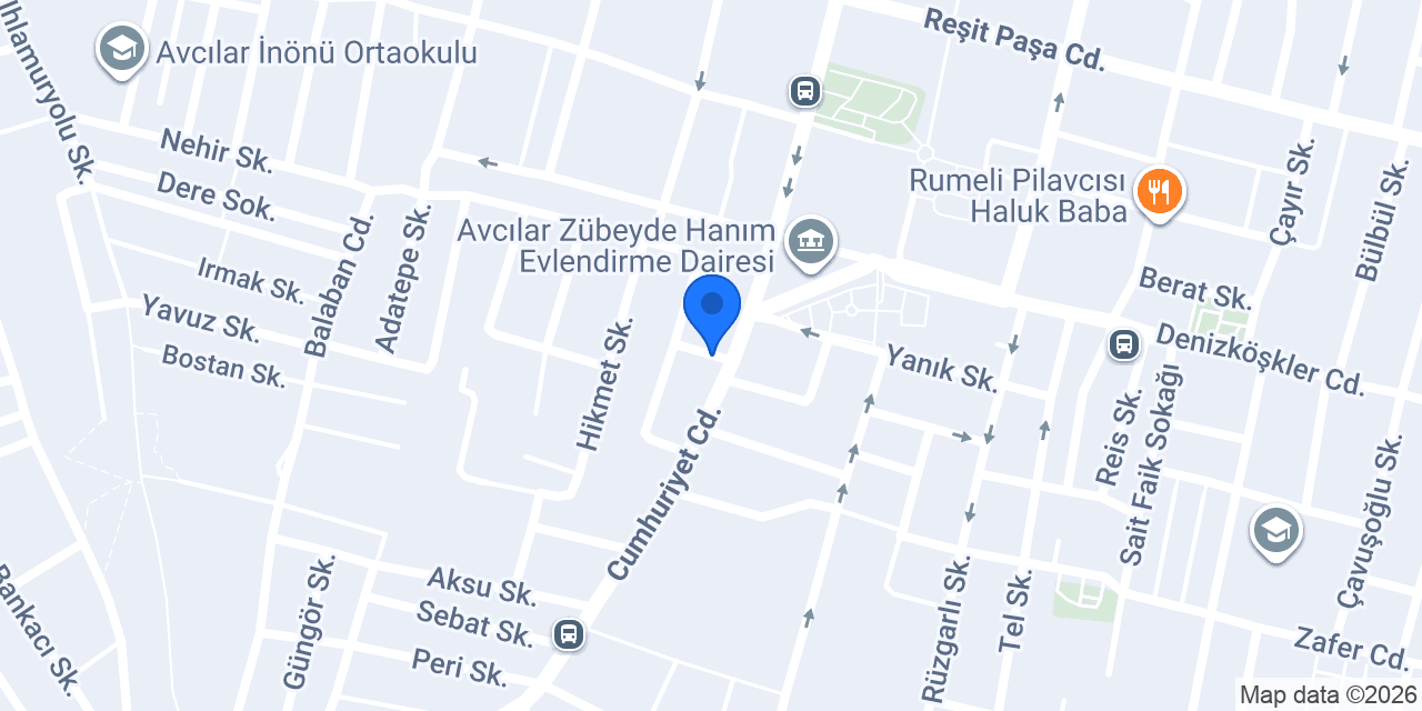 Diş Hekimi Şakir Hatipoğlu konumu
