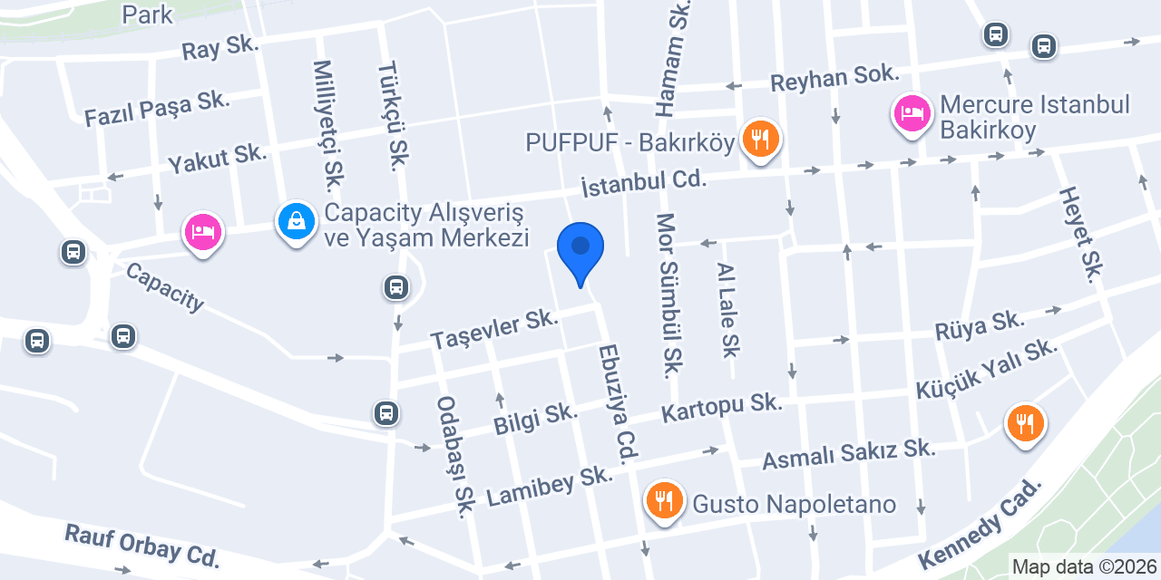 Bakırköy Otel Suit konumu