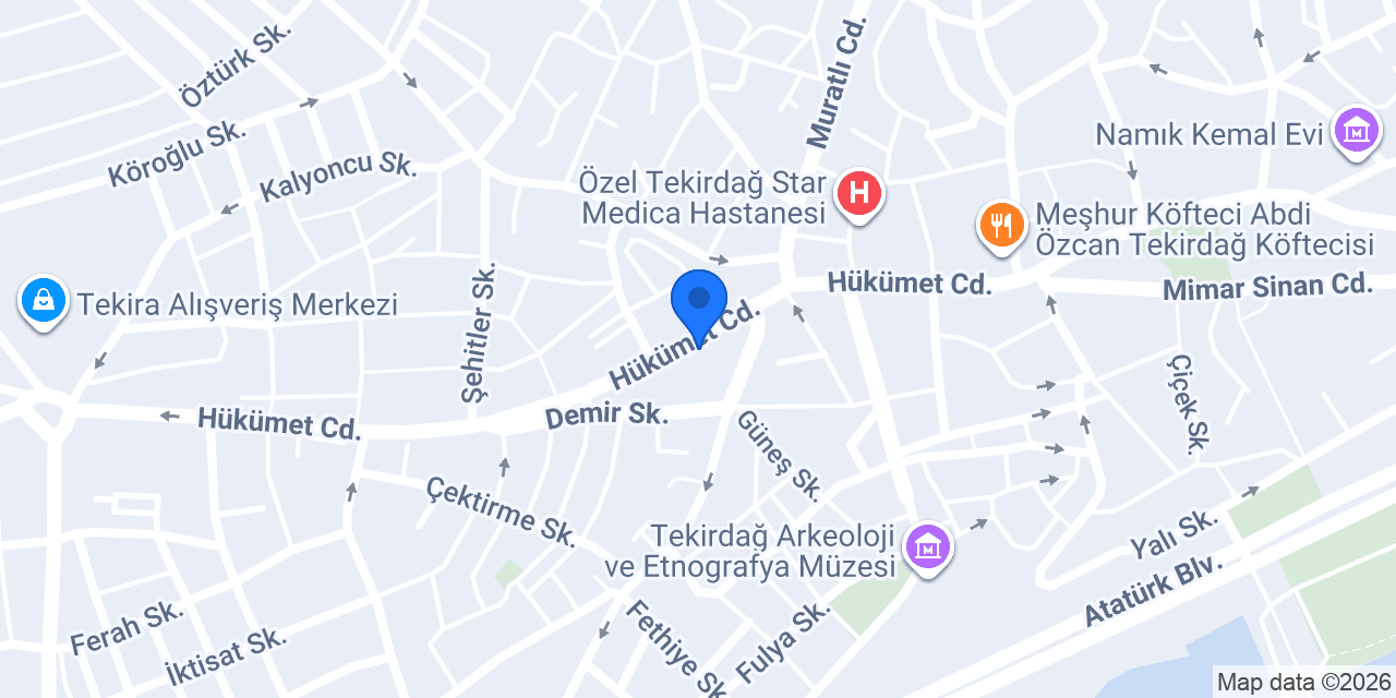 Tekirdağ Çilingir konumu
