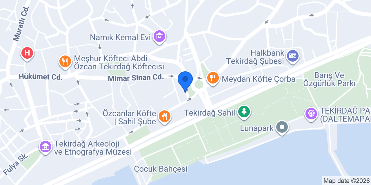 BULUT RENT A CAR TEKİRDAĞ konumu