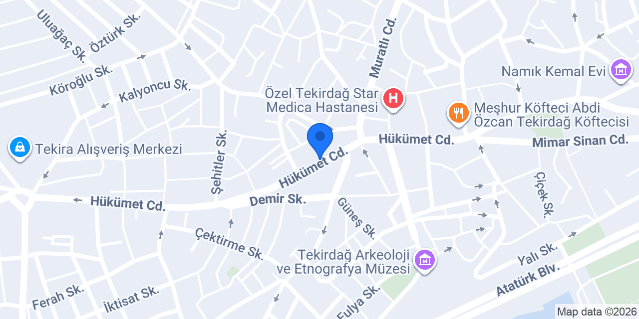TEB Tekirdağ Şubesi konumu