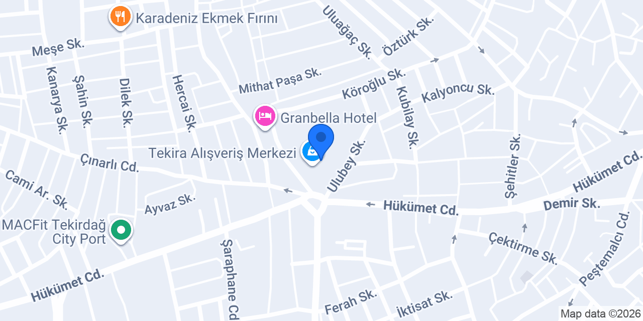Altınbaş Tekira AVM konumu