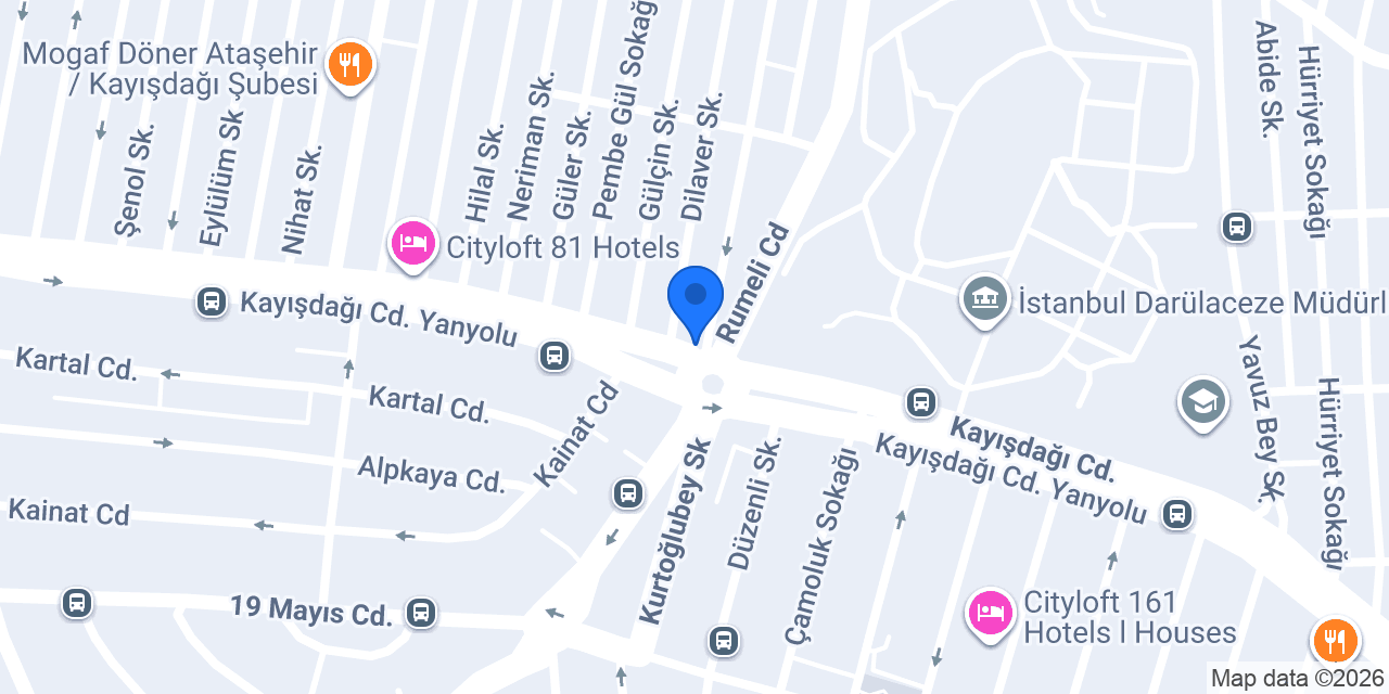 BigBoss Hotel Ataşehir konumu