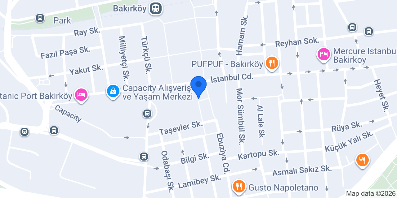 Bakırköy Zeugma Suit Otel konumu