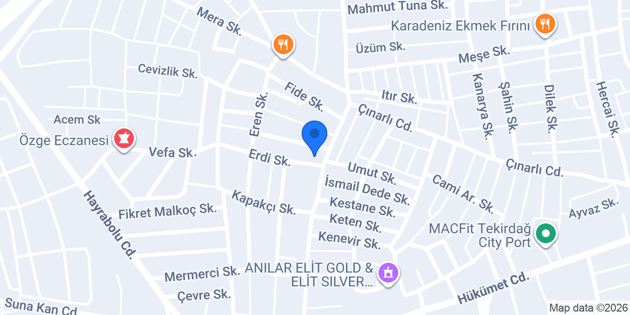 DaKe Giyim Tekirdağ konumu