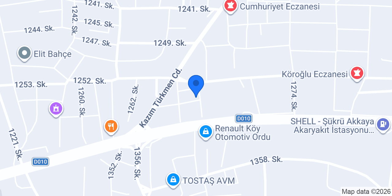 ORDU ÇAMAŞIRHANE konumu