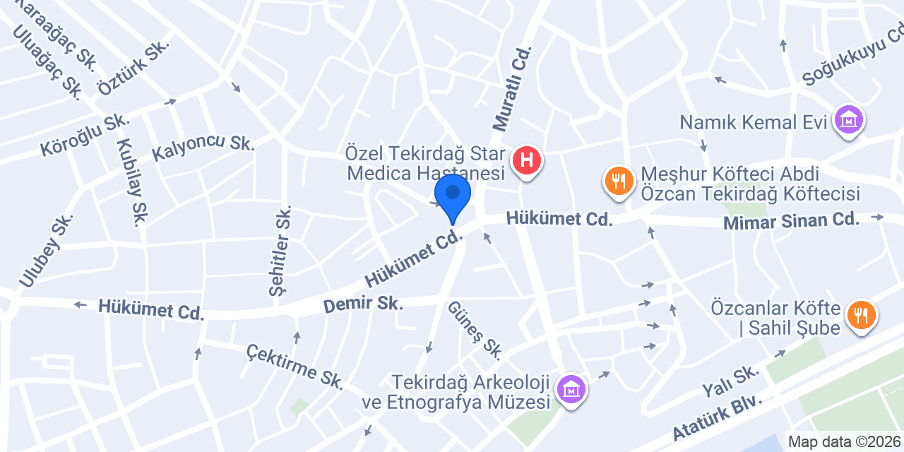 Tudors Tekirdağ konumu
