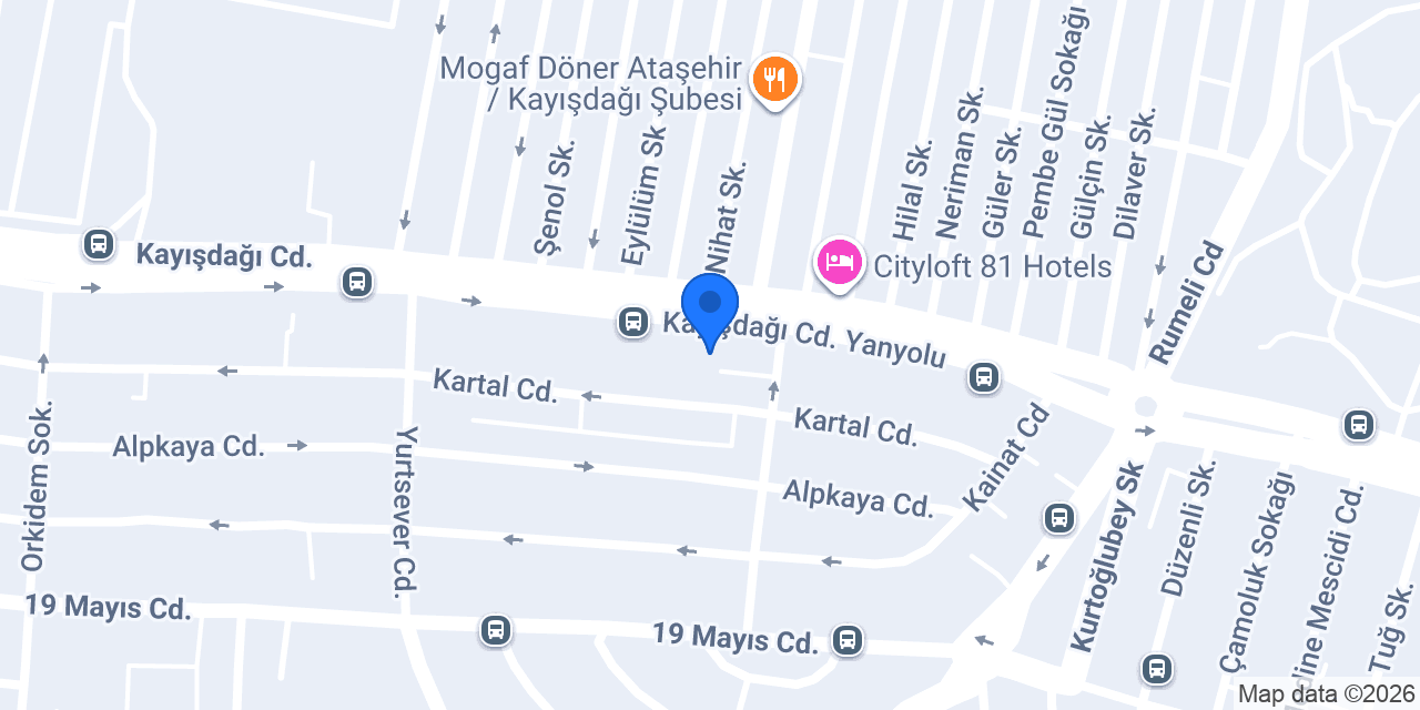 Akıner Yapı Market konumu