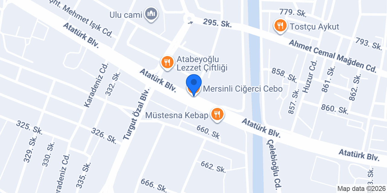Mersinli Ciğerci Cebo konumu
