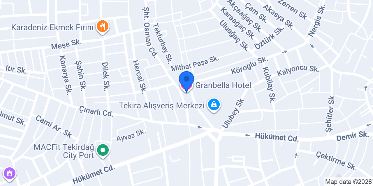 Granbella Hotel konumu