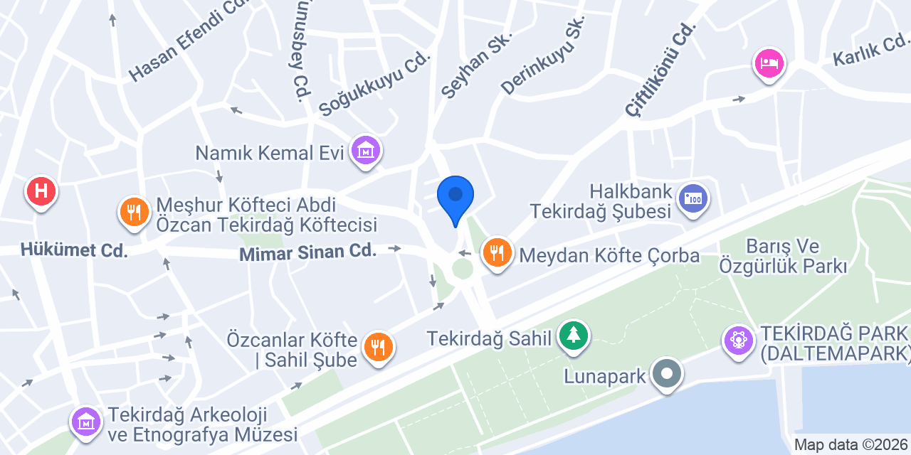 Tekirdağ 5. Noterliği konumu