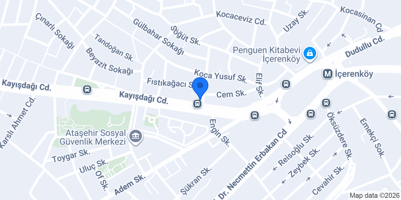 TEB Küçükbakkalköy Şubesi konumu