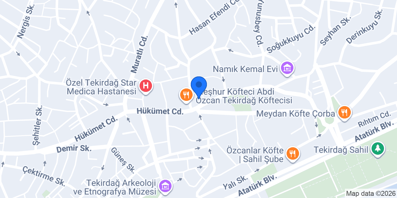Proje Tekirdağ konumu