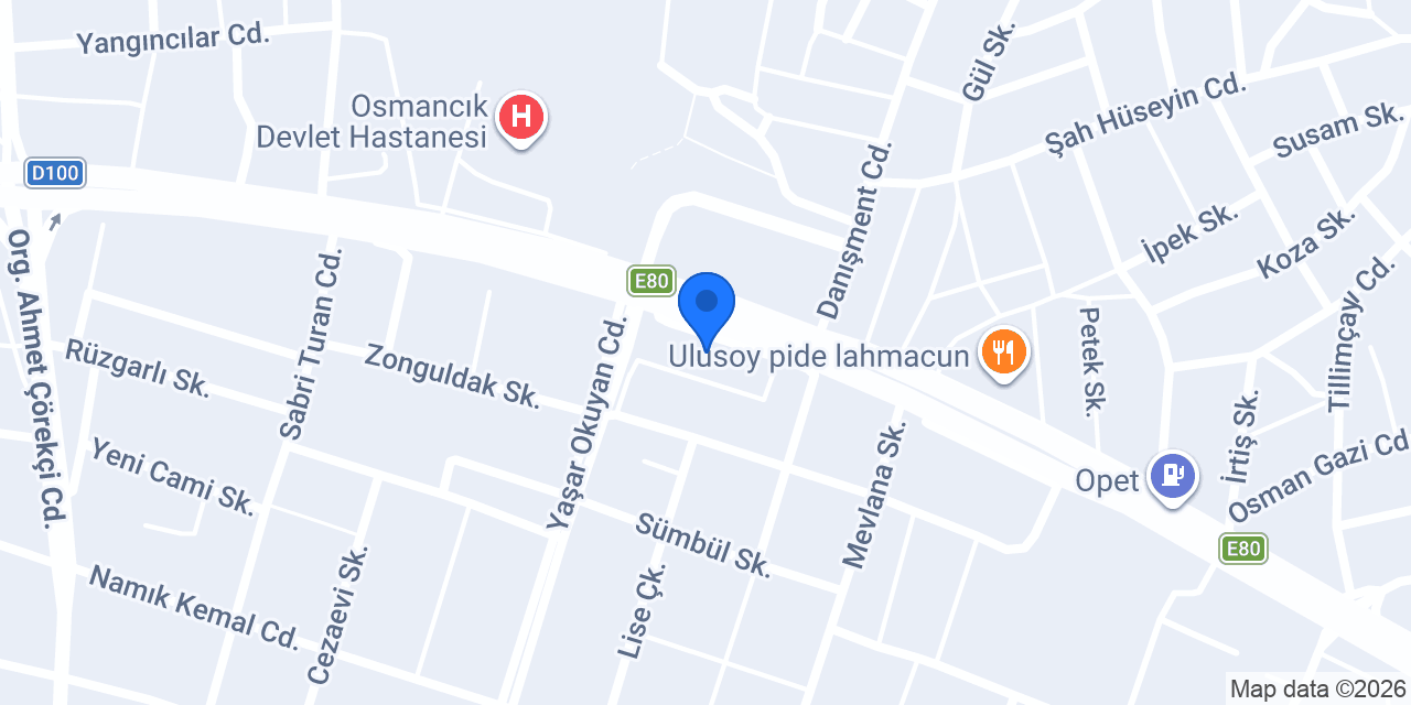 Özay Otomotiv konumu