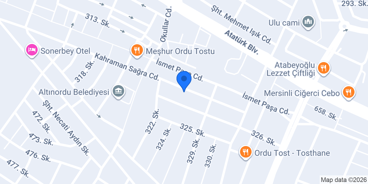 Ordu Çilingir Anahtarcı can iş konumu
