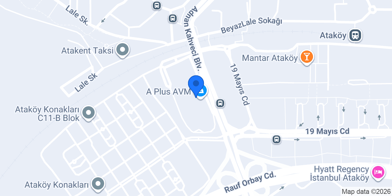 Yapı Kredi - Ataköy APlus Şubesi konumu