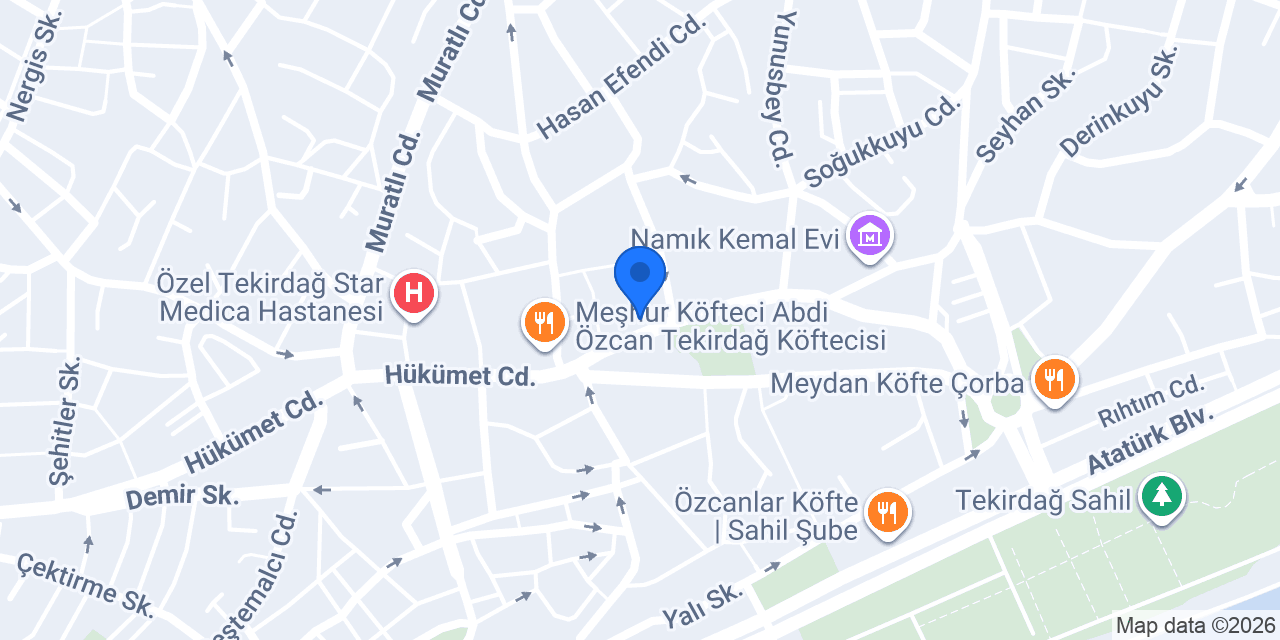 Ziraat Bankası Tekirdağ Şubesi konumu