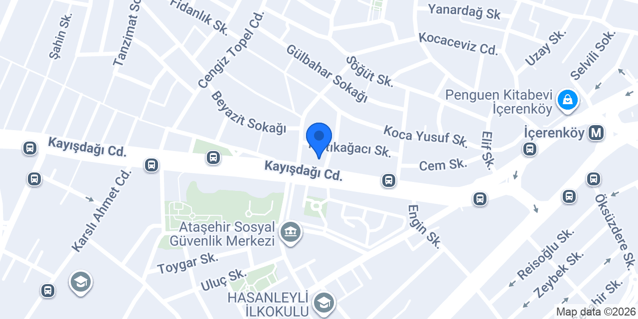 Yapı Kredi - Bakkalköy Şubesi konumu