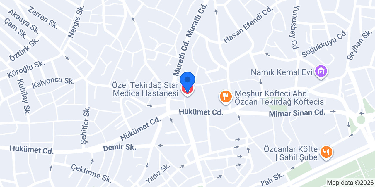 Star Medical Hastanesi Acil Servis konumu
