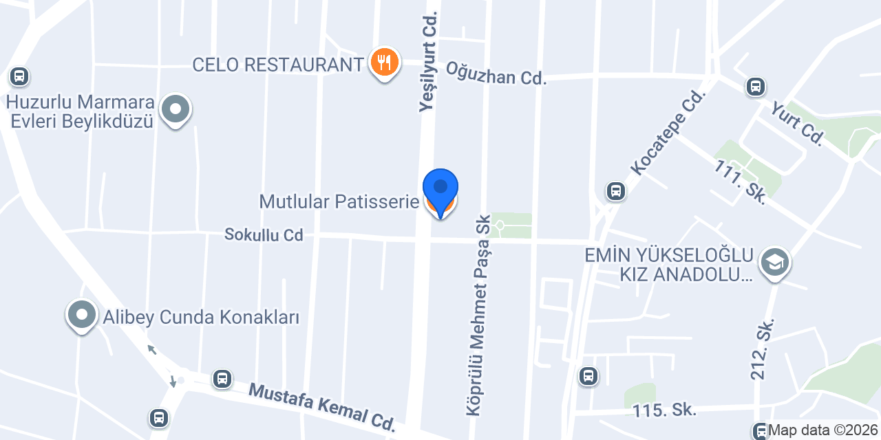 Mutlular Patisserie konumu