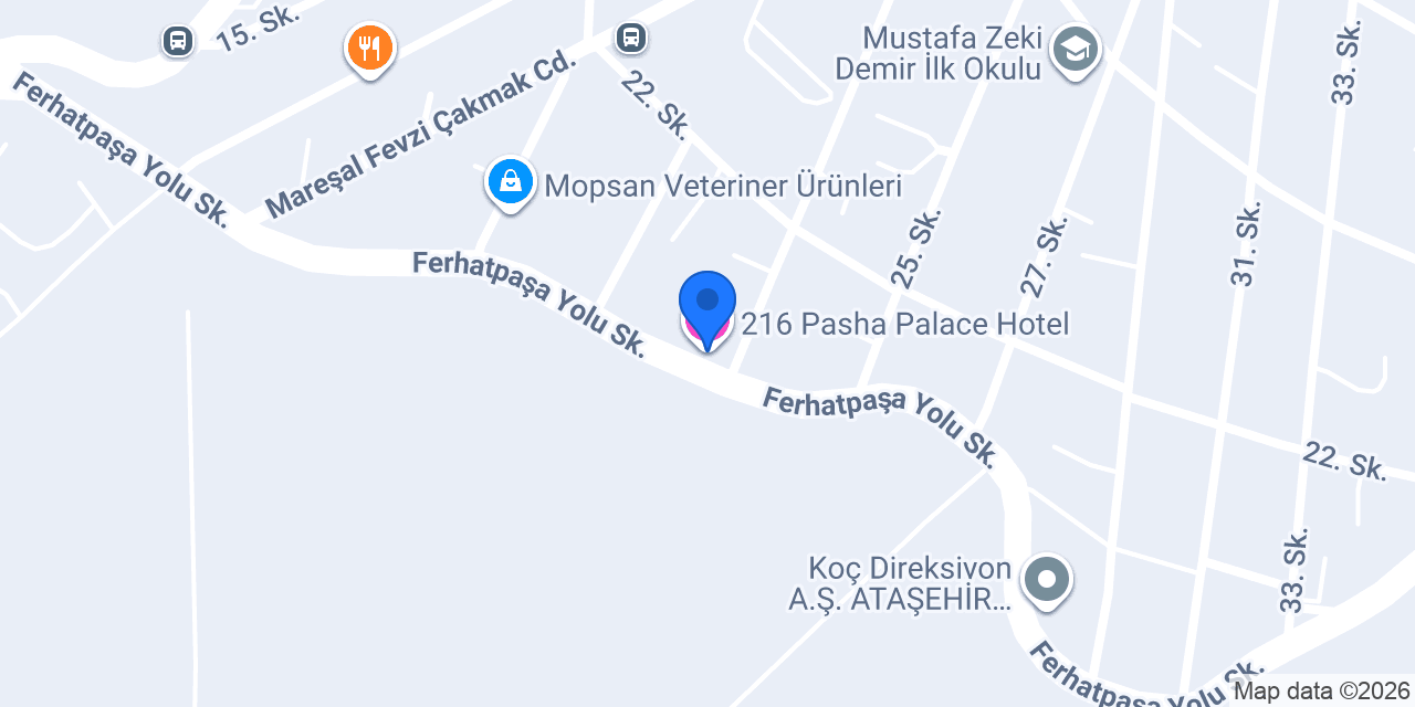 216 Pasha Palace Hotel konumu