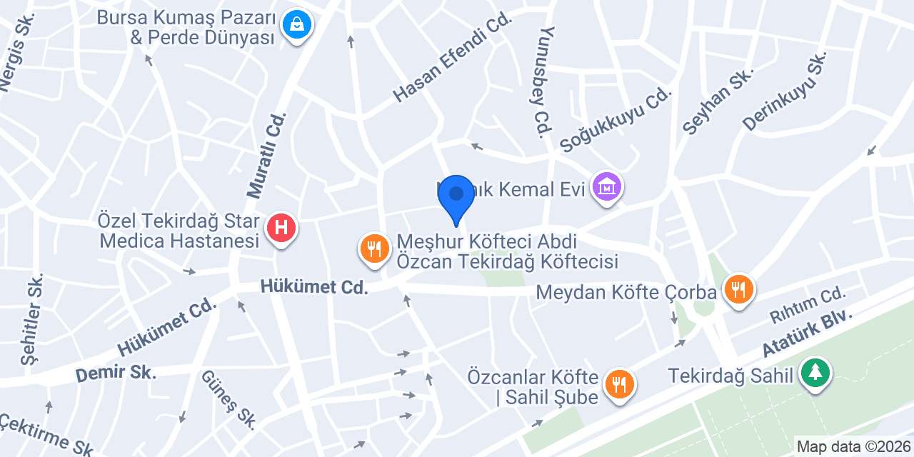 Tekirdağ Yeni Haber Gazetesi konumu