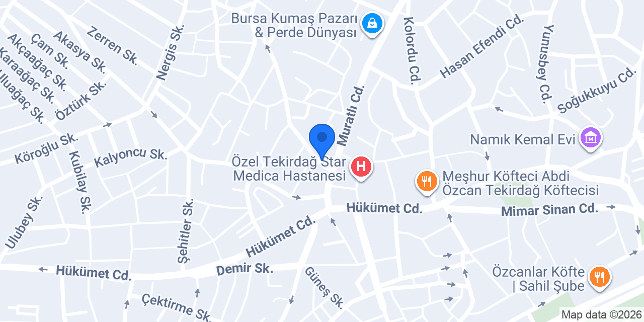 Otel 59 Tekirdağ konumu