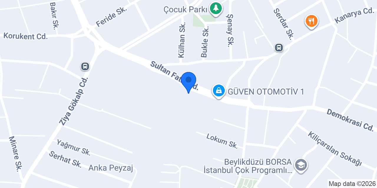 Beylikdüzü Özel Sultan Fatih Okulları konumu