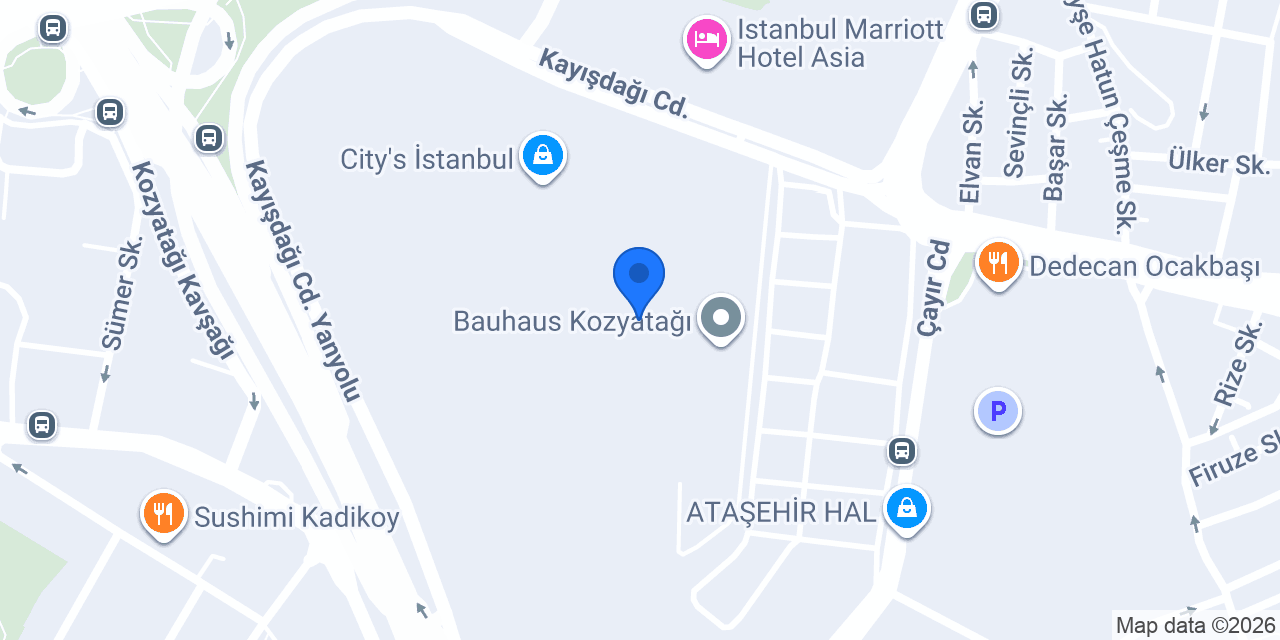Carl's Jr. City's İstanbul AVM konumu