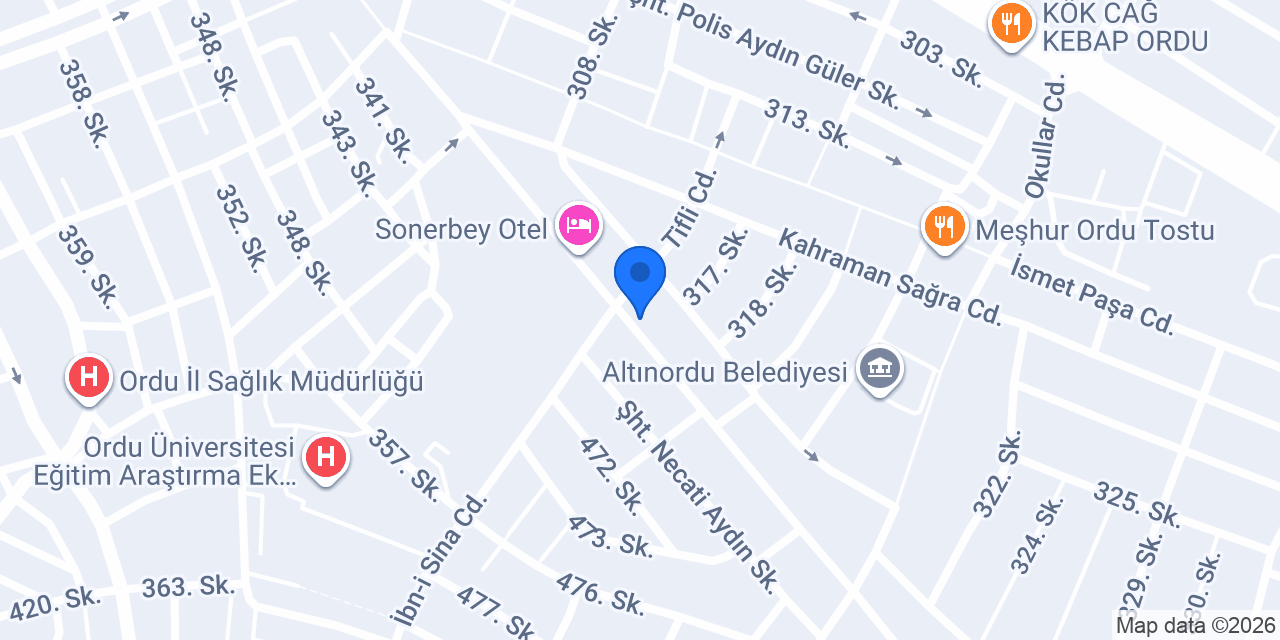 Ordu Çilingir Özen-İş konumu