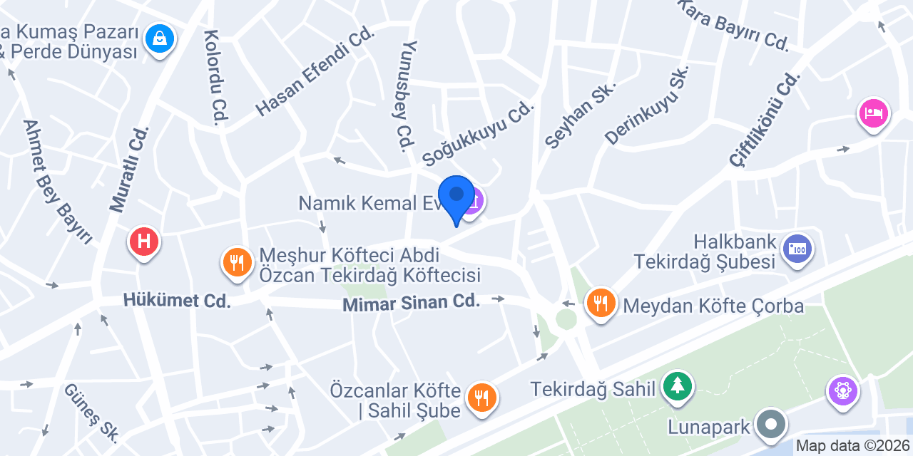 DenizBank Tekirdağ Şubesi konumu