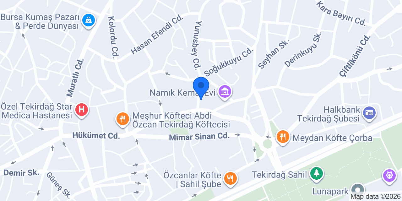 Tekirdağ 2. Noter konumu