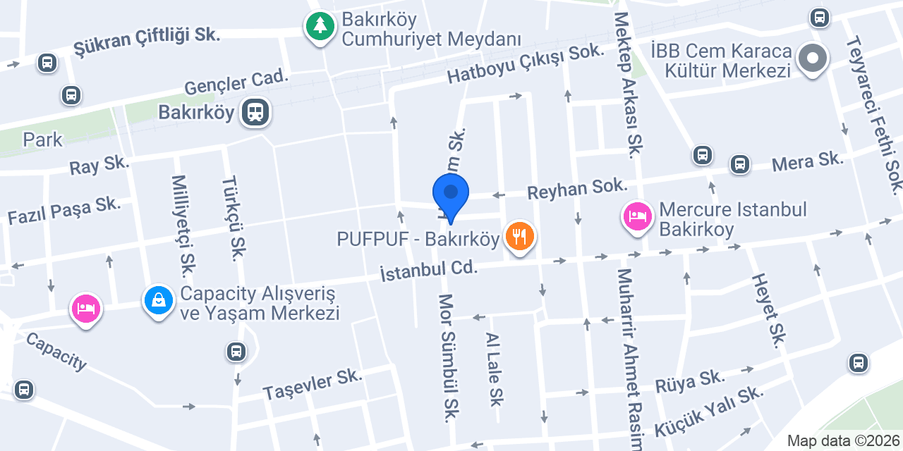 Bakırköy Safran Otel konumu