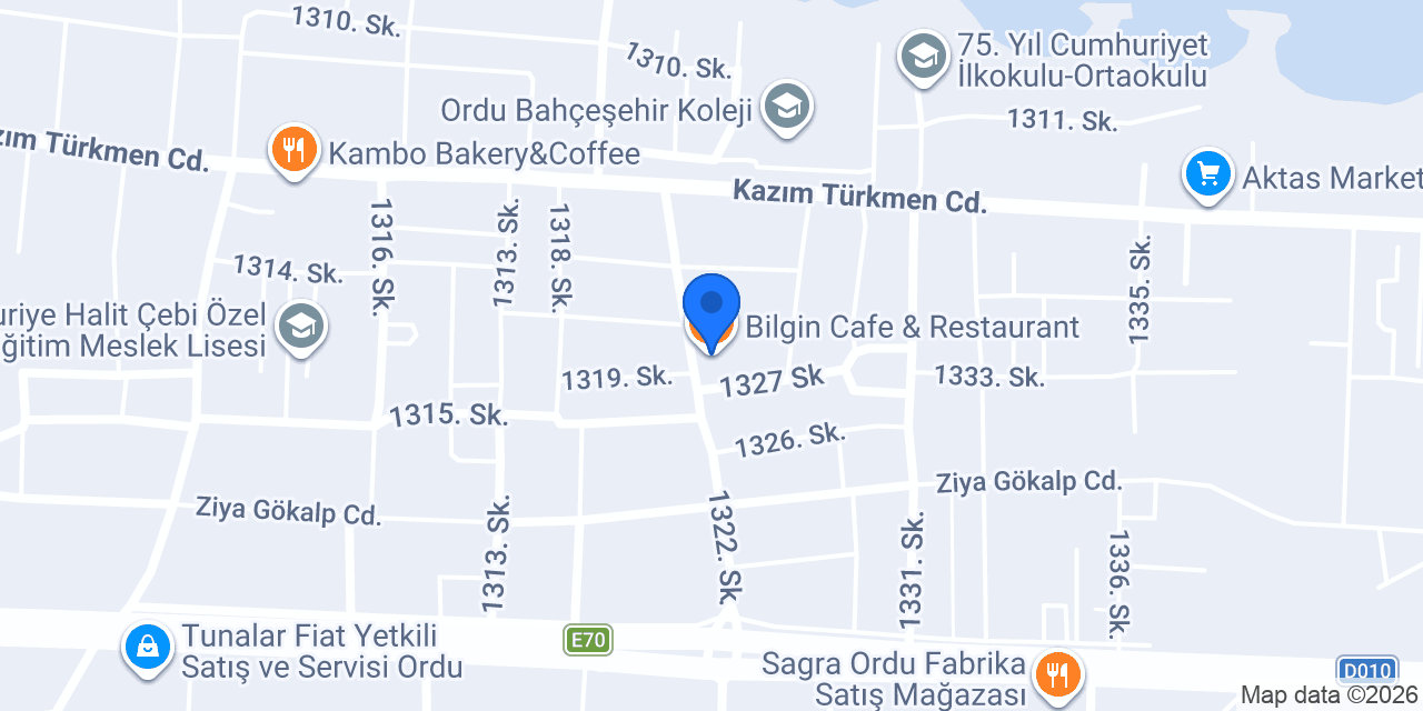 Bilgin Cafe & Restaurant konumu